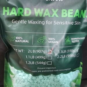 Natural Hard Wax Beans for Sensitive Skin - Green